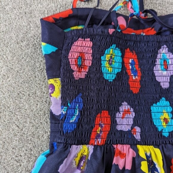 American Eagle Outfitters Women's Floral Navy Blue Spring Summer Dress Size 0 - Picture 4 of 11